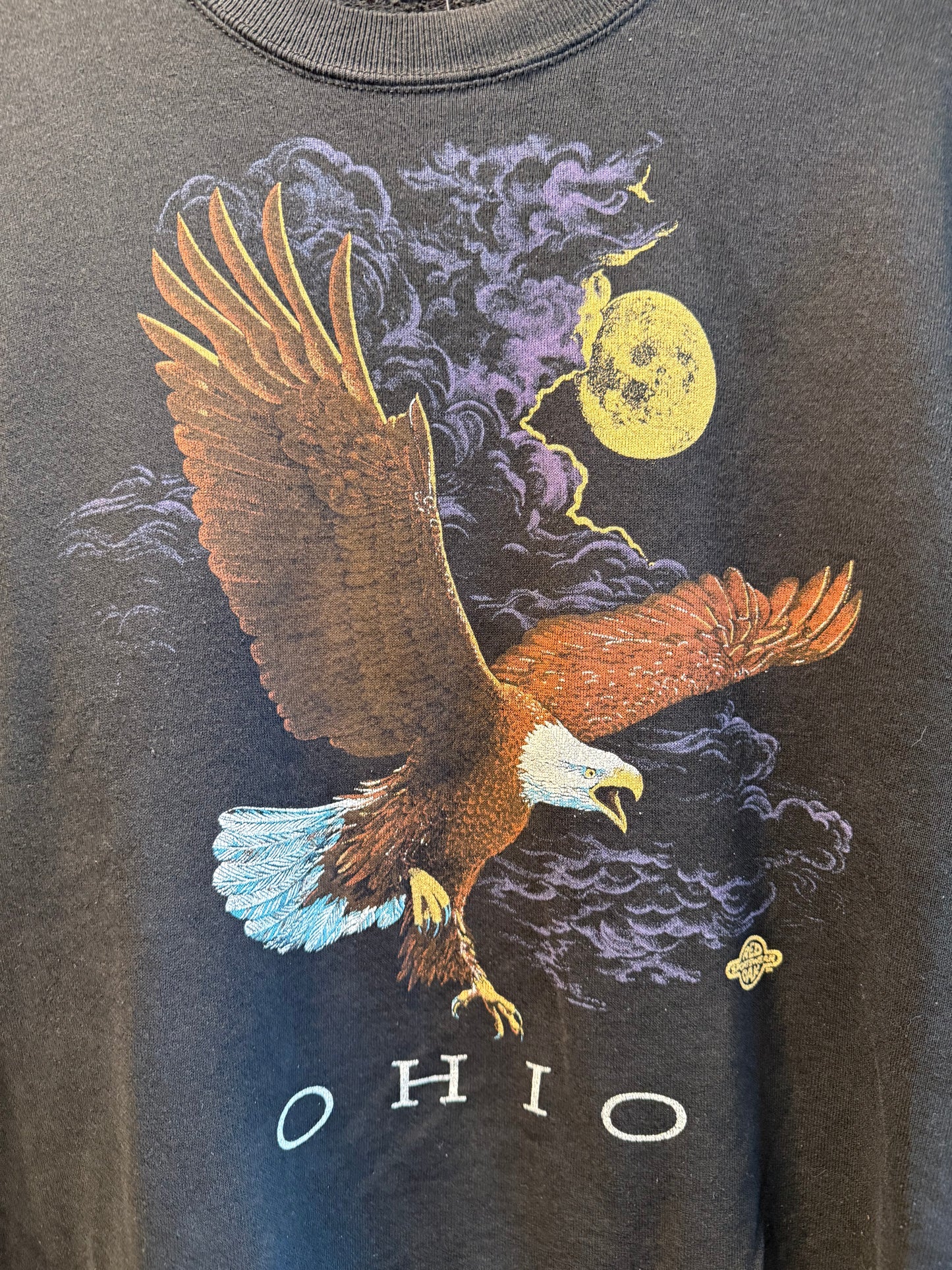 Vintage Ohio Bald Eagle Nature Crewneck Sweatshirt- XL