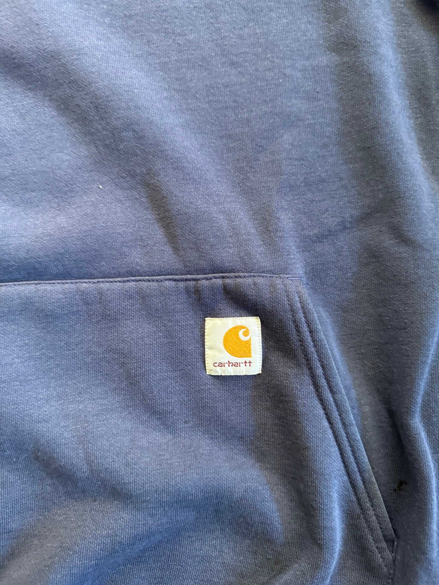 Vintage Carhartt Cuyahoga Falls Navy Blue Hoodie Sweatshirt- XXL