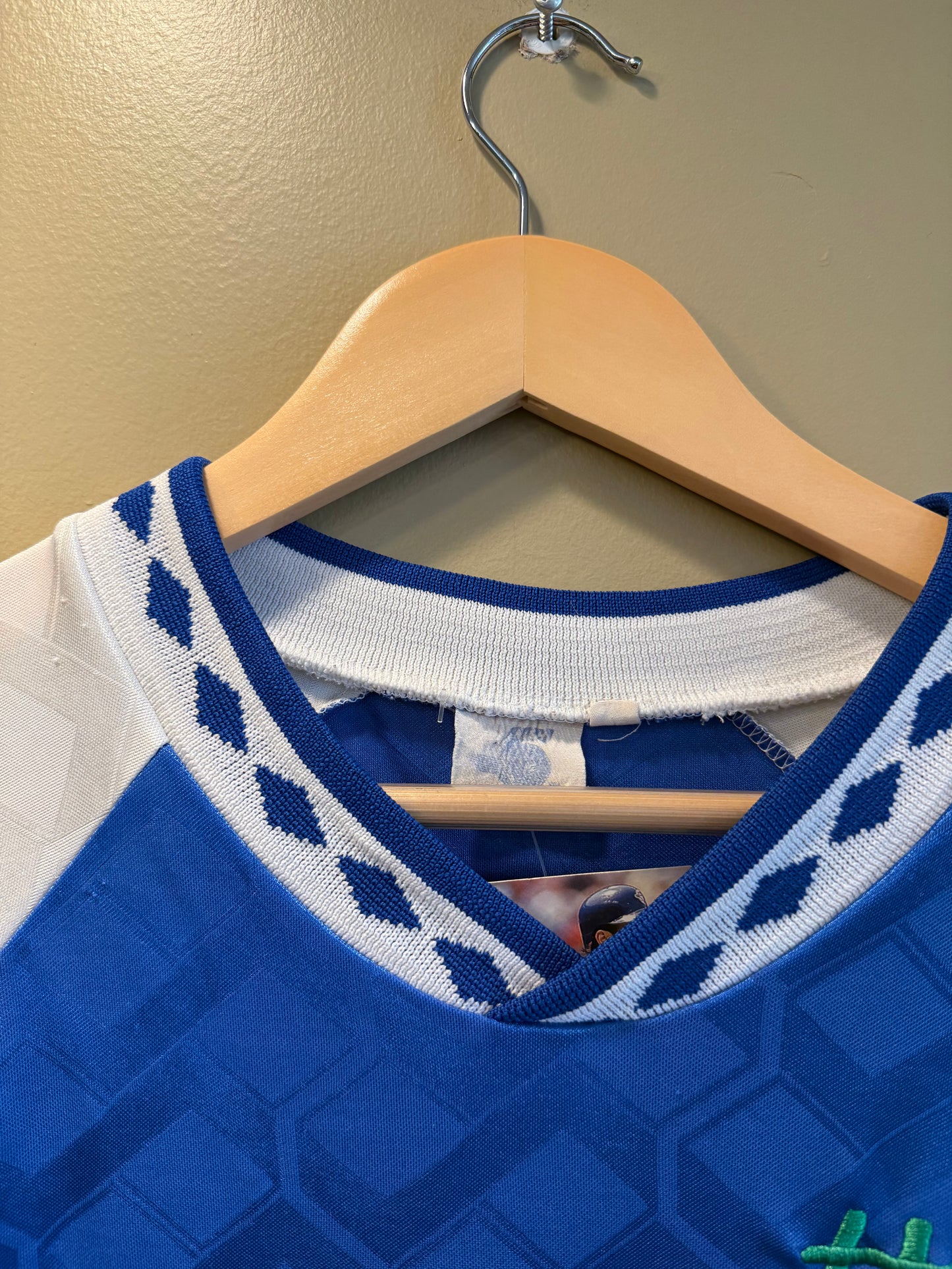 TTT Blue Diamond Collared Football Soccer Jersey- L