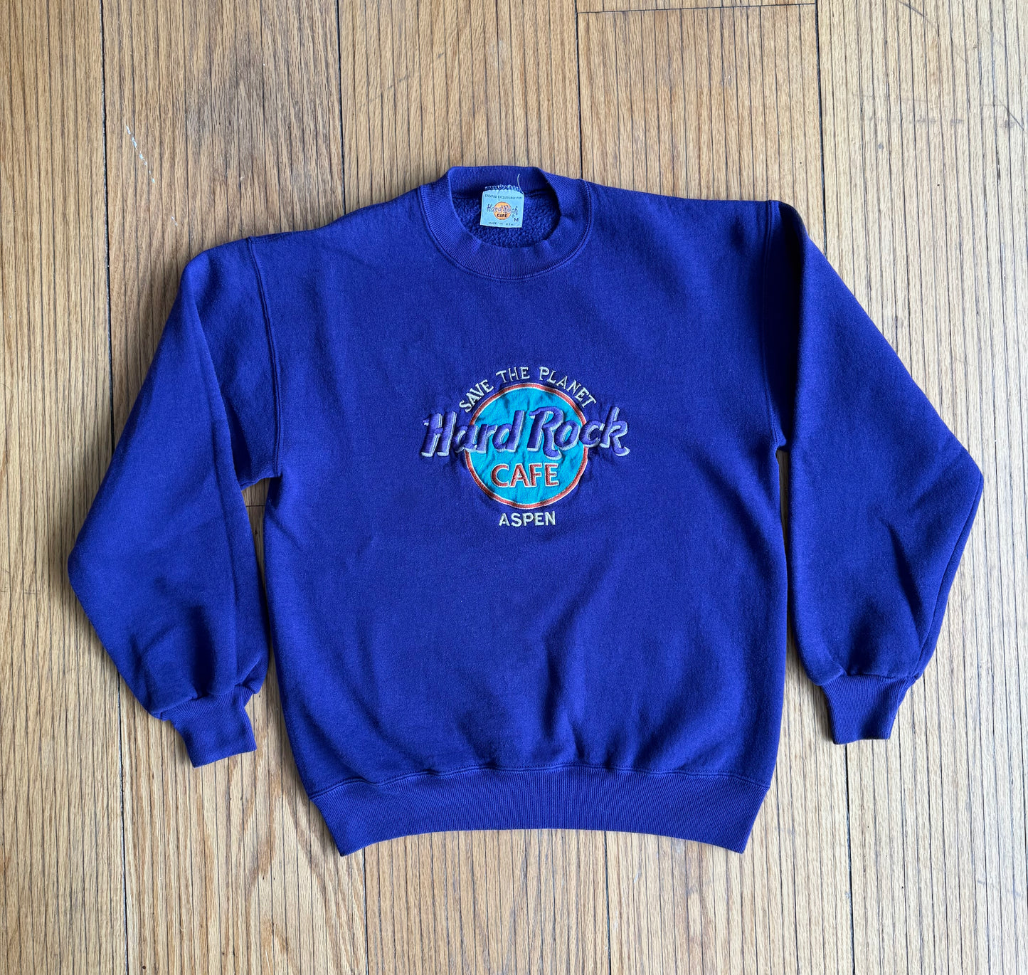 Vintage Hard Rock Cafe Aspen Purple Crewneck Sweatshirt- M