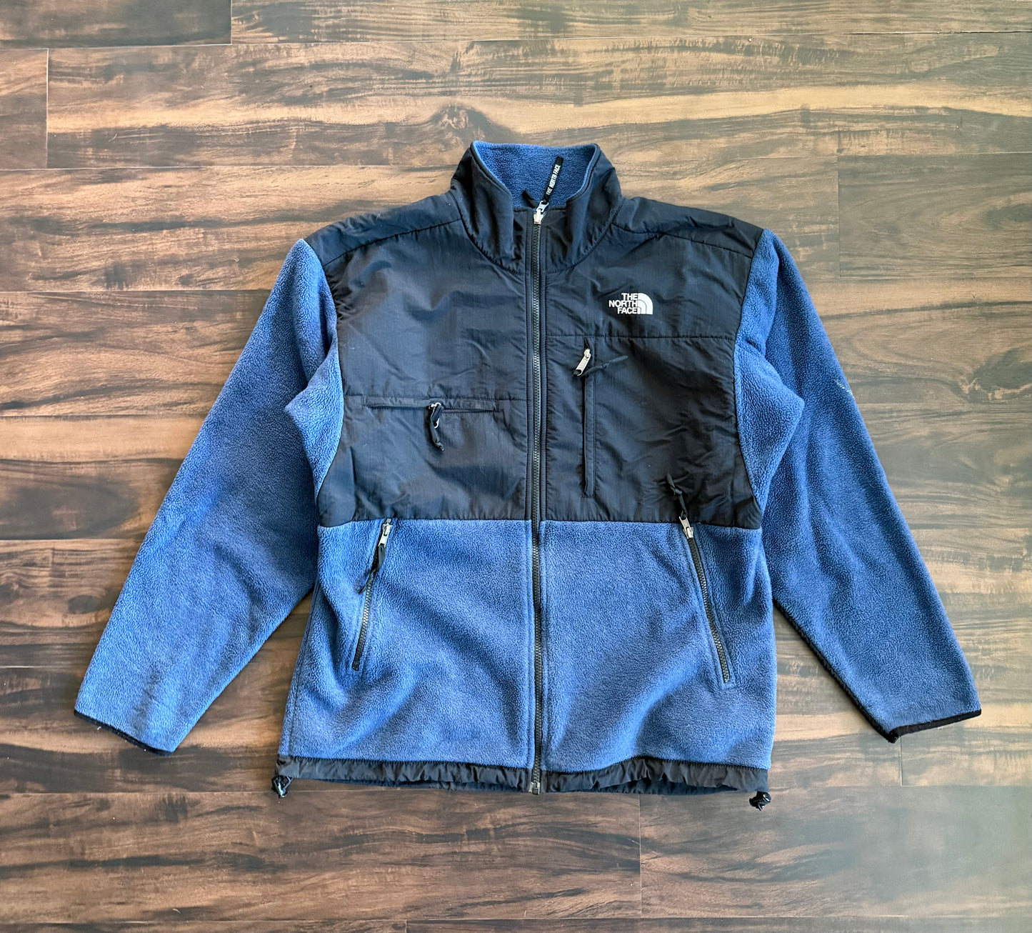 Vintage The North Face Tactical Navy Blue Fleece Zip-Up Jacket- L