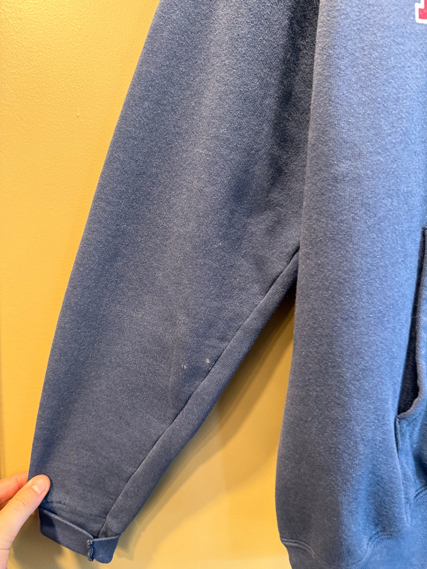 Vintage Lee Sport Cleveland Indians Blue Hoodie Sweatshirt- XL