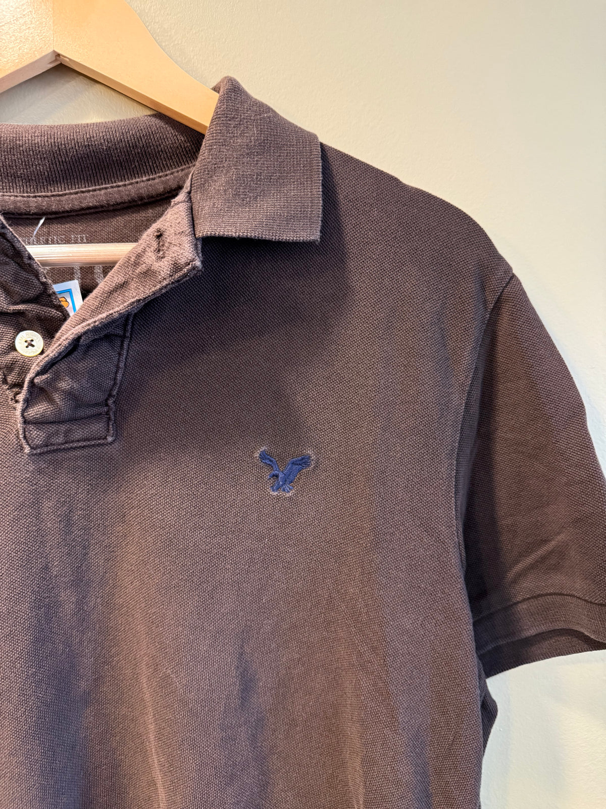Vintage American Eagle Brown Polo Shirt- S