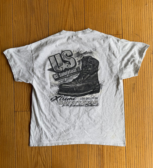 Vintage US Safety Gear Timberland Boot T-Shirt- L