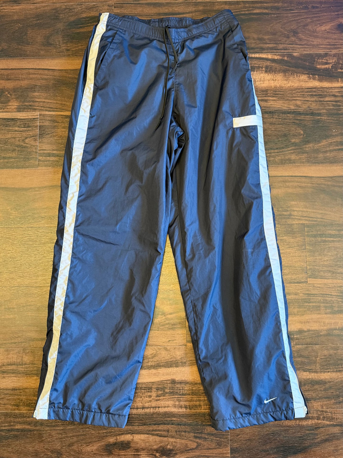 Vintage Nike Navy Blue Baggy Track Pants- 32x32