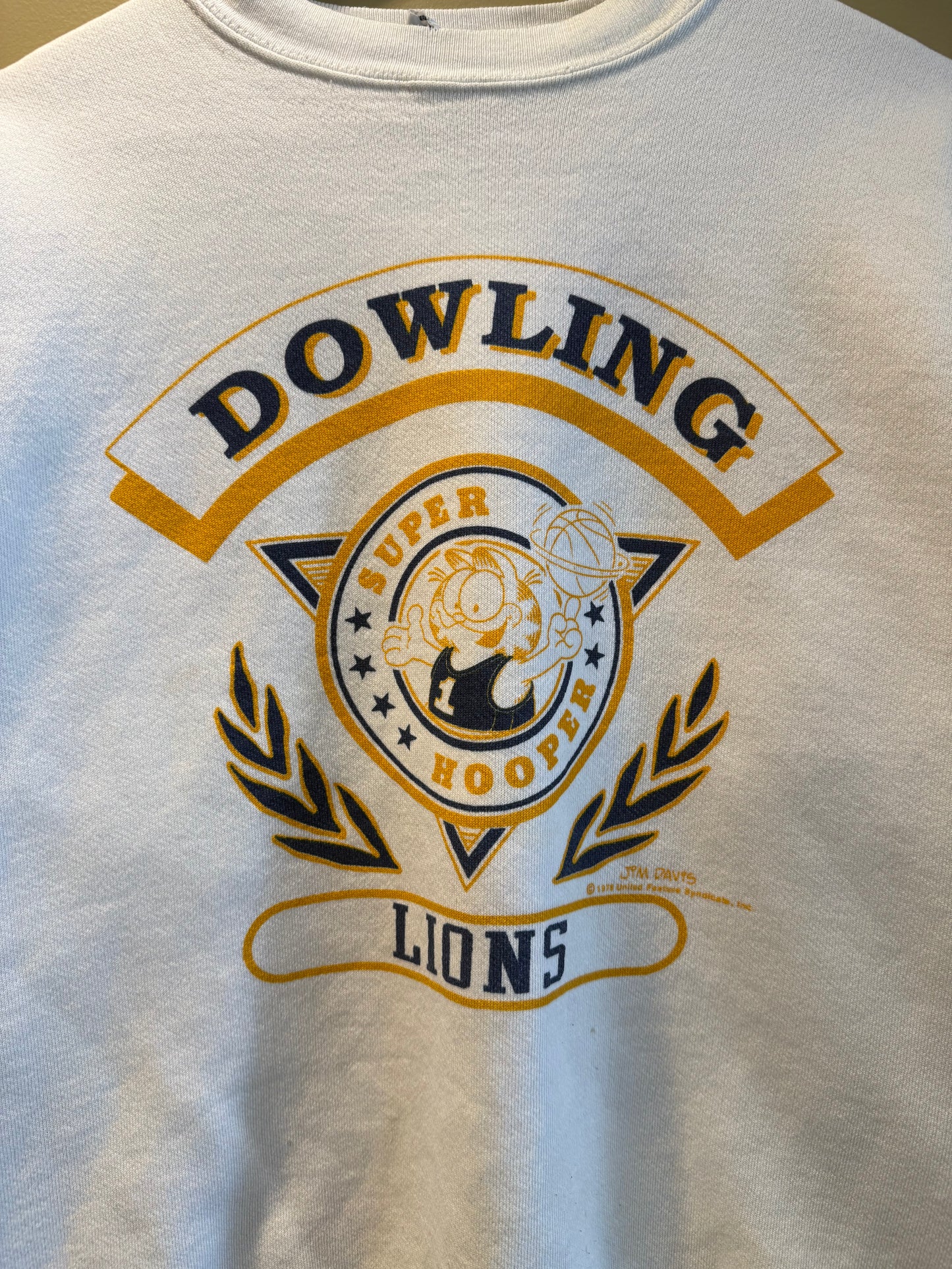 Vintage Dowling Lions Garfield Boxy Crewneck Sweatshirt- L