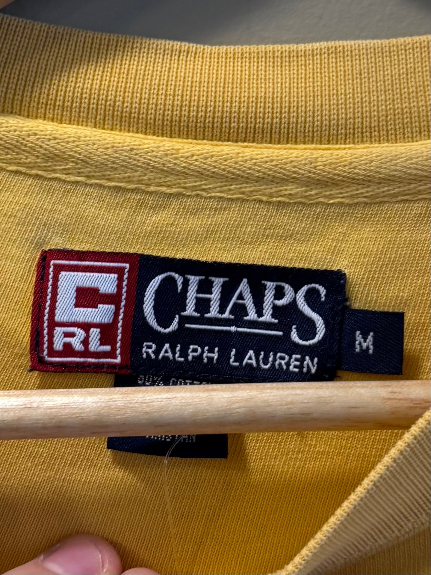 Vintage Chaps Ralph Lauren Yellow Crewneck Sweatshirt- M/L