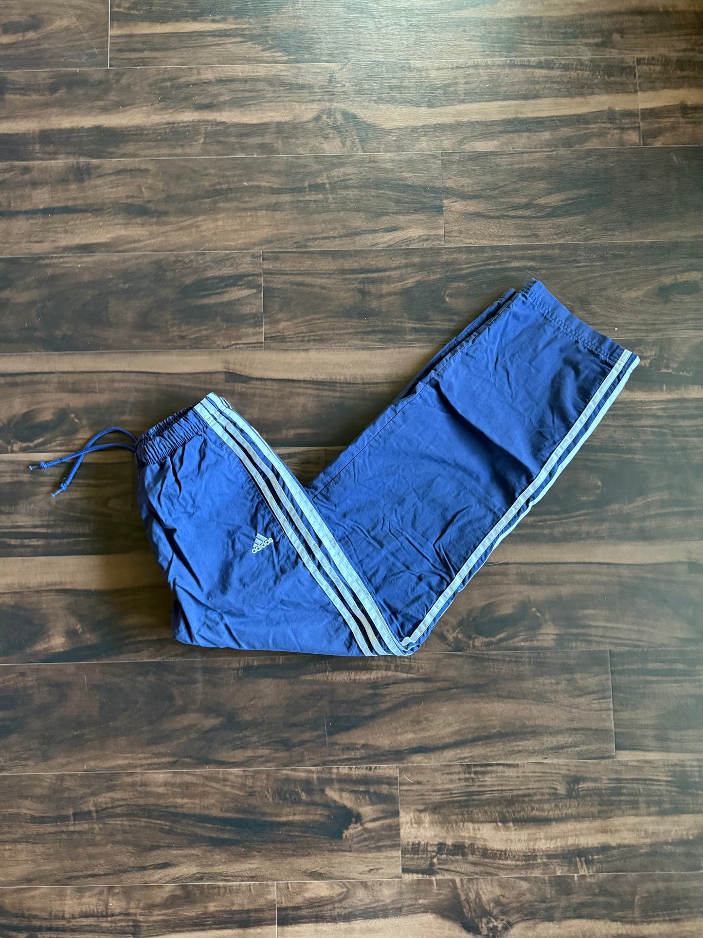 Vintage Adidas Blue Striped Athletic Track Pants- 30x30