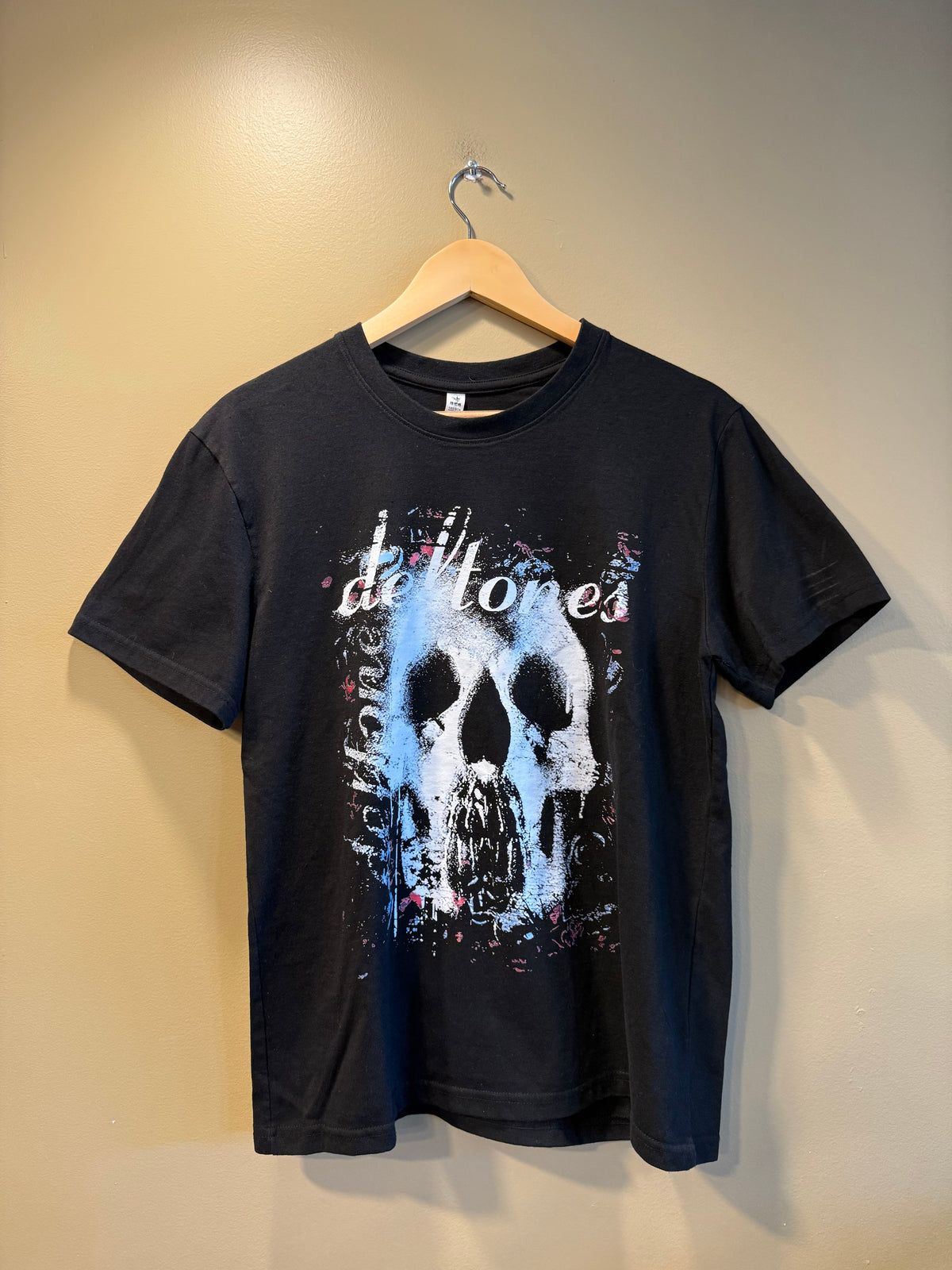 Vintage Deftones Black Skull T-Shirt- S