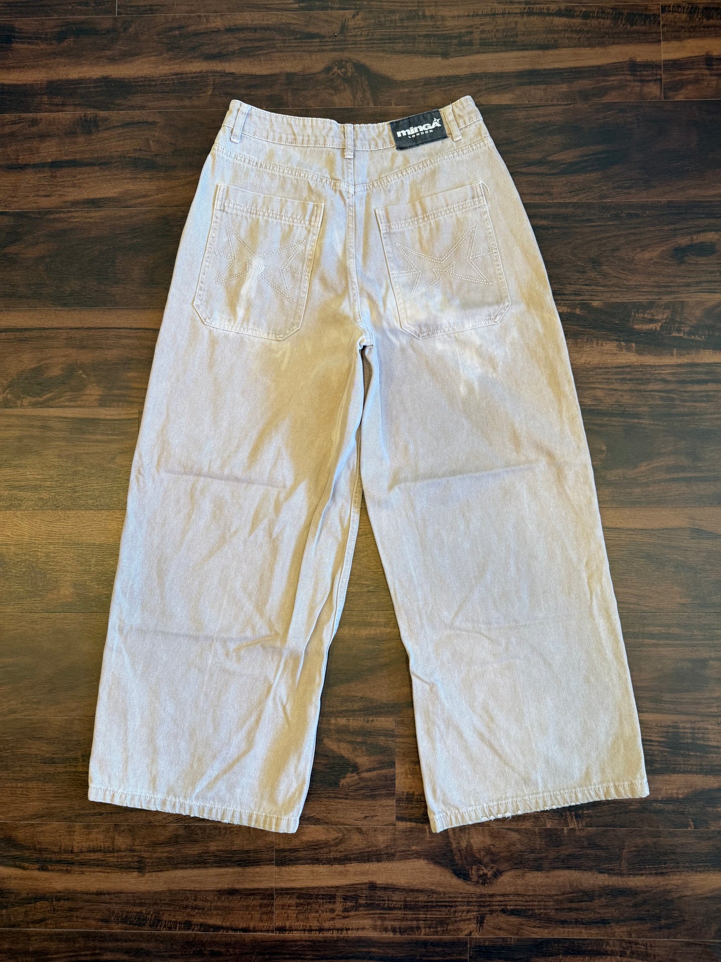 Minga London Wide Leg Tan Streetwear Pants- 30x30