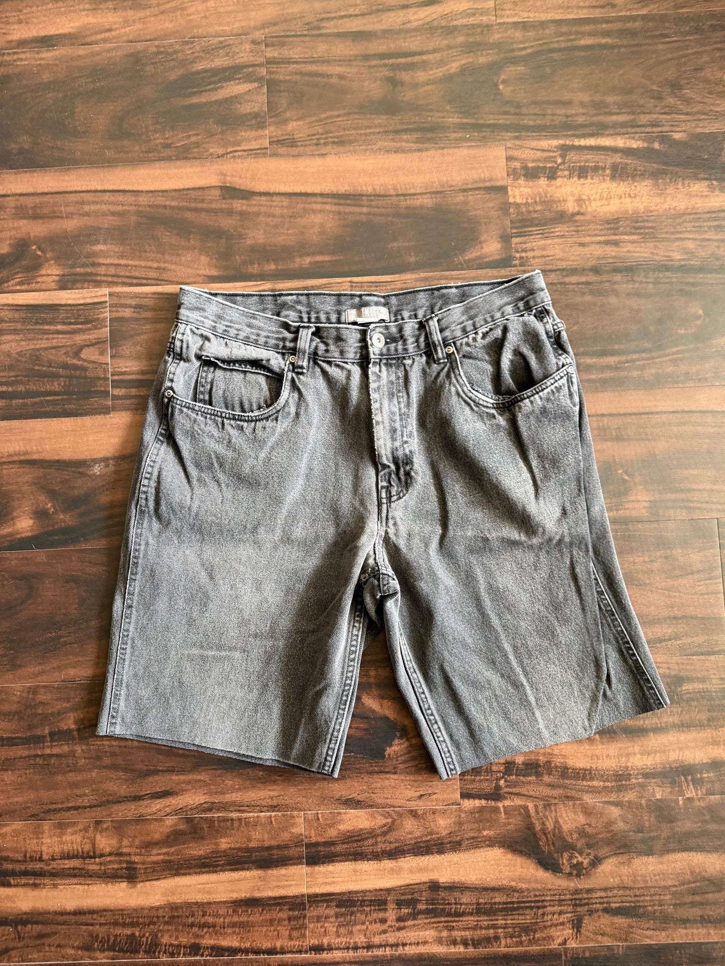Vintage TNL Black Denim Jean Shorts- 34