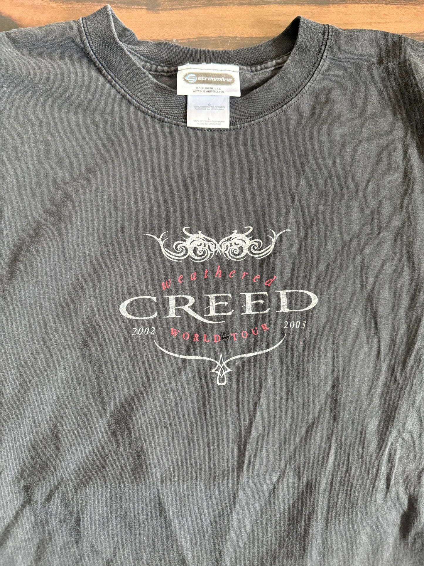 Vintage Creed Weathered World Tour T-Shirt- L