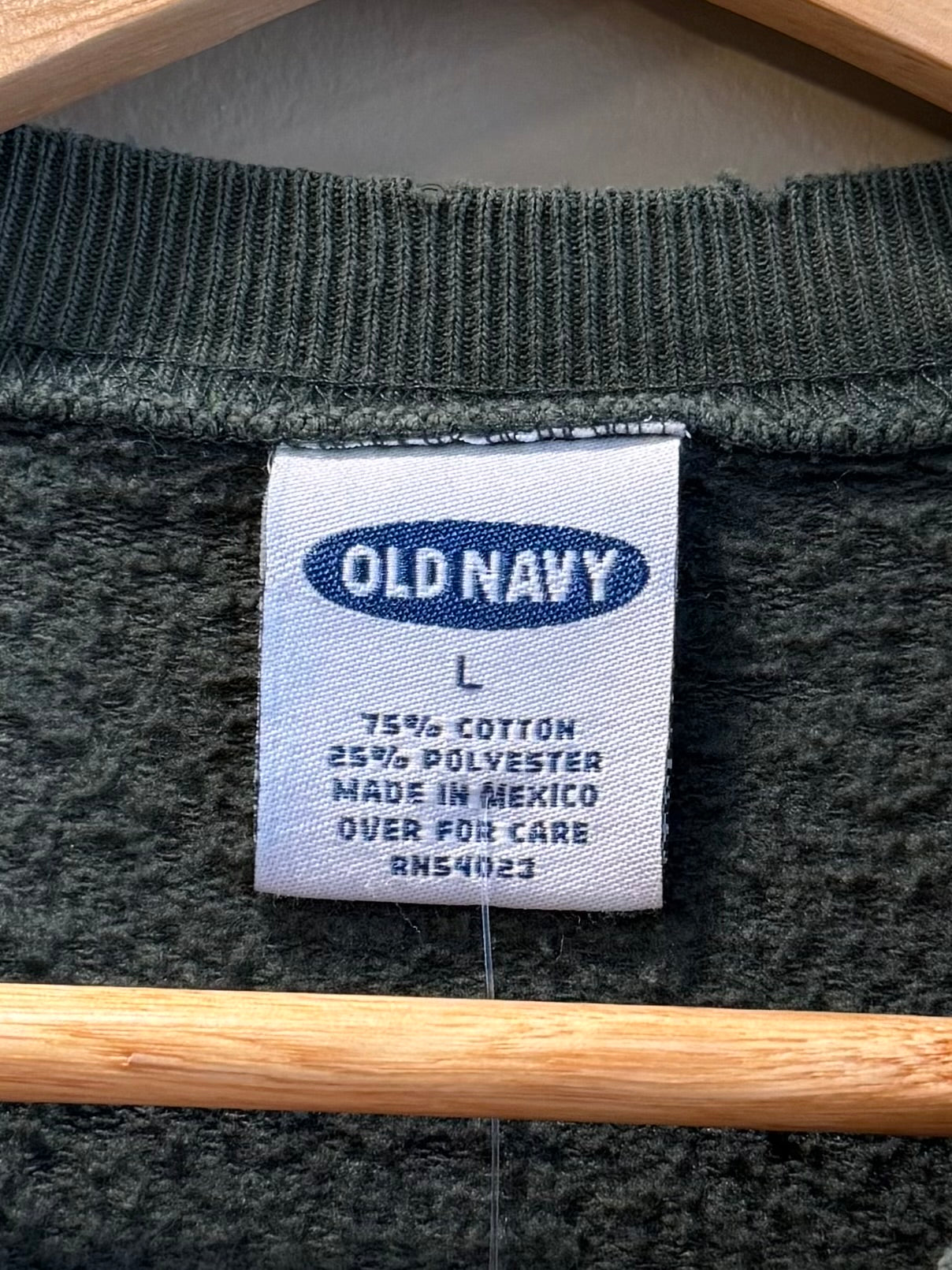 Vintage Old Navy University Style Green Crewneck- L