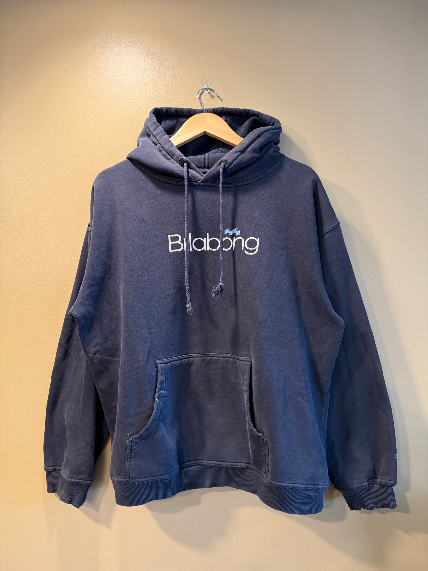 Vintage Billabong Navy Blue Heavyweight Hoodie Sweatshirt- M