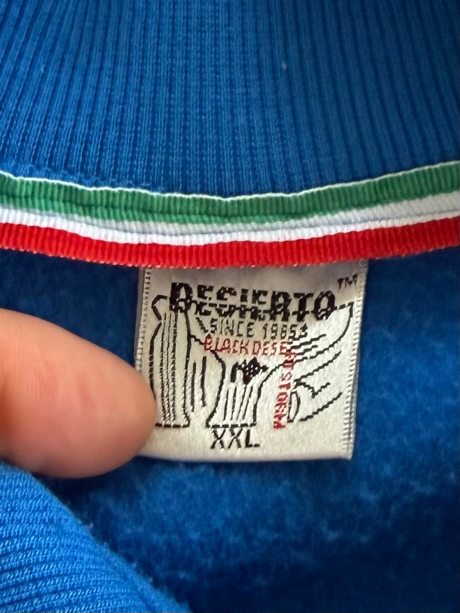 Vintage Italia Full-Zip Blue Sweatshirt Jacket- M