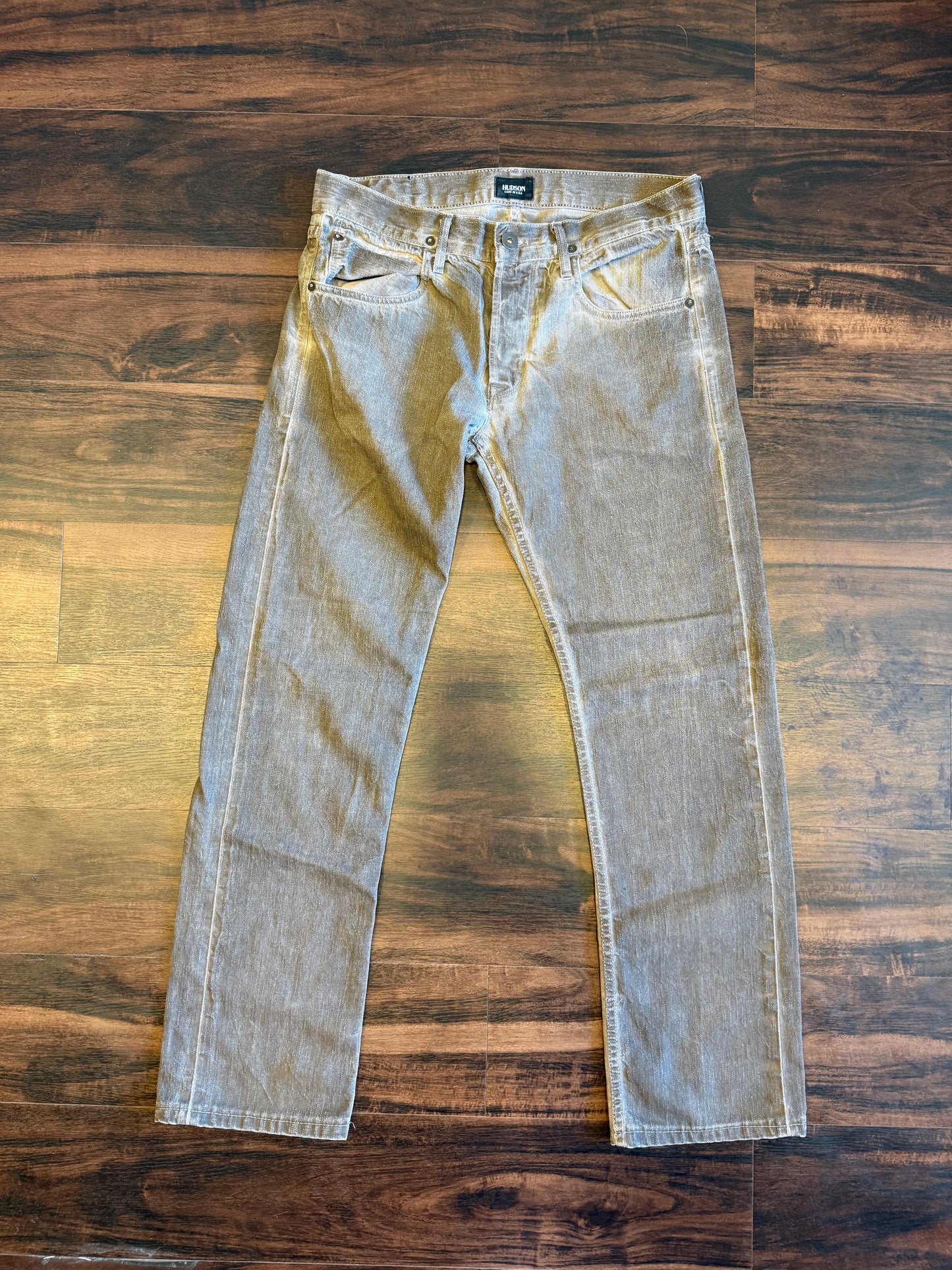 Vintage Hudson Made In USA Brown Selvedge Denim Jeans- 33x31