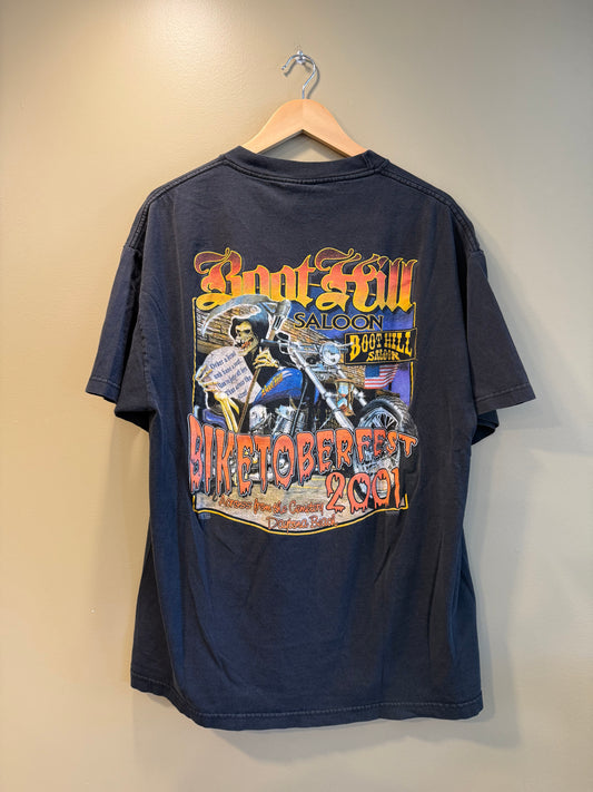 Vintage Boot Hill Saloon Biketoberfest 2001 T-Shirt- XL