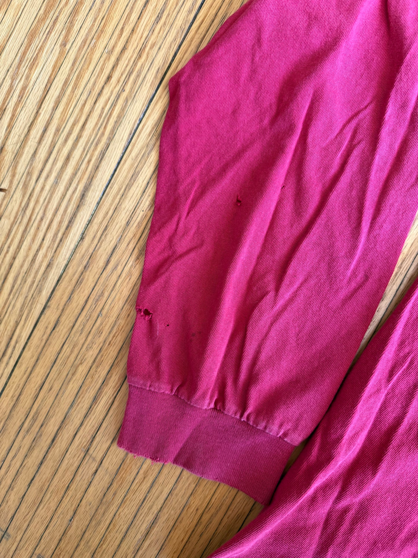 Vintage Nike Embroidered Distressed Red Long Sleeve T-Shirt- L