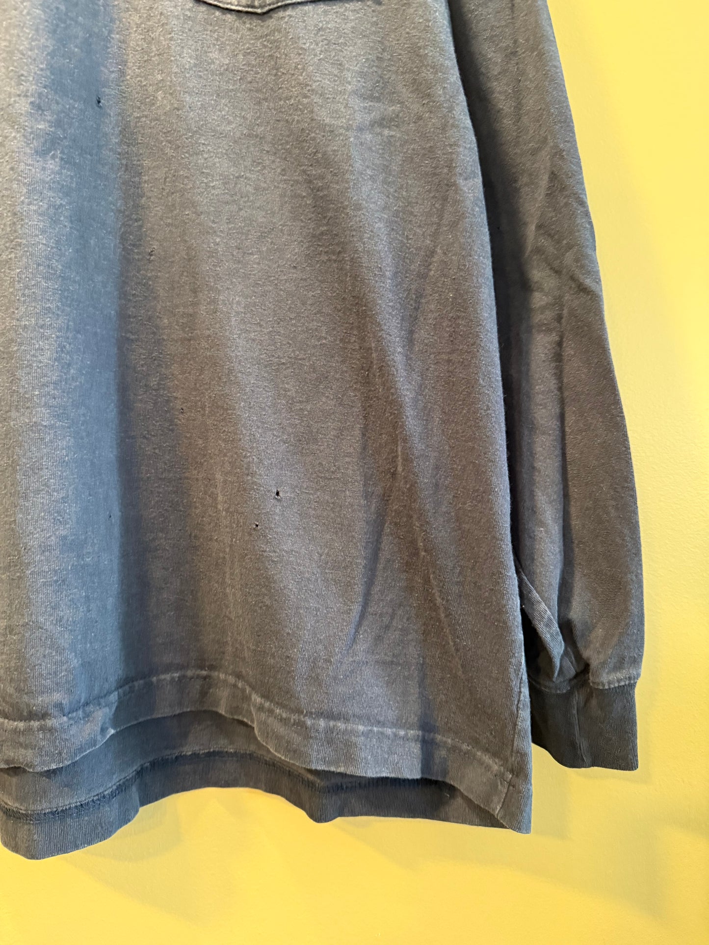 Vintage Carhartt Long Sleeve Navy Blue Pocket T-Shirt- L