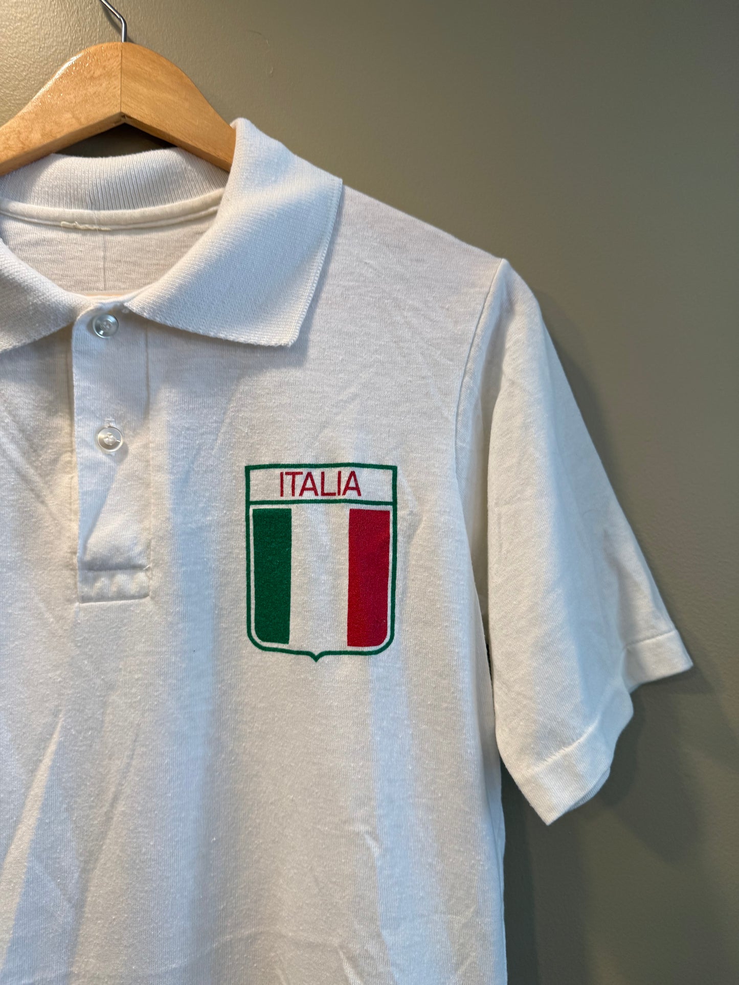 Vintage Italia White Polo Shirt- S
