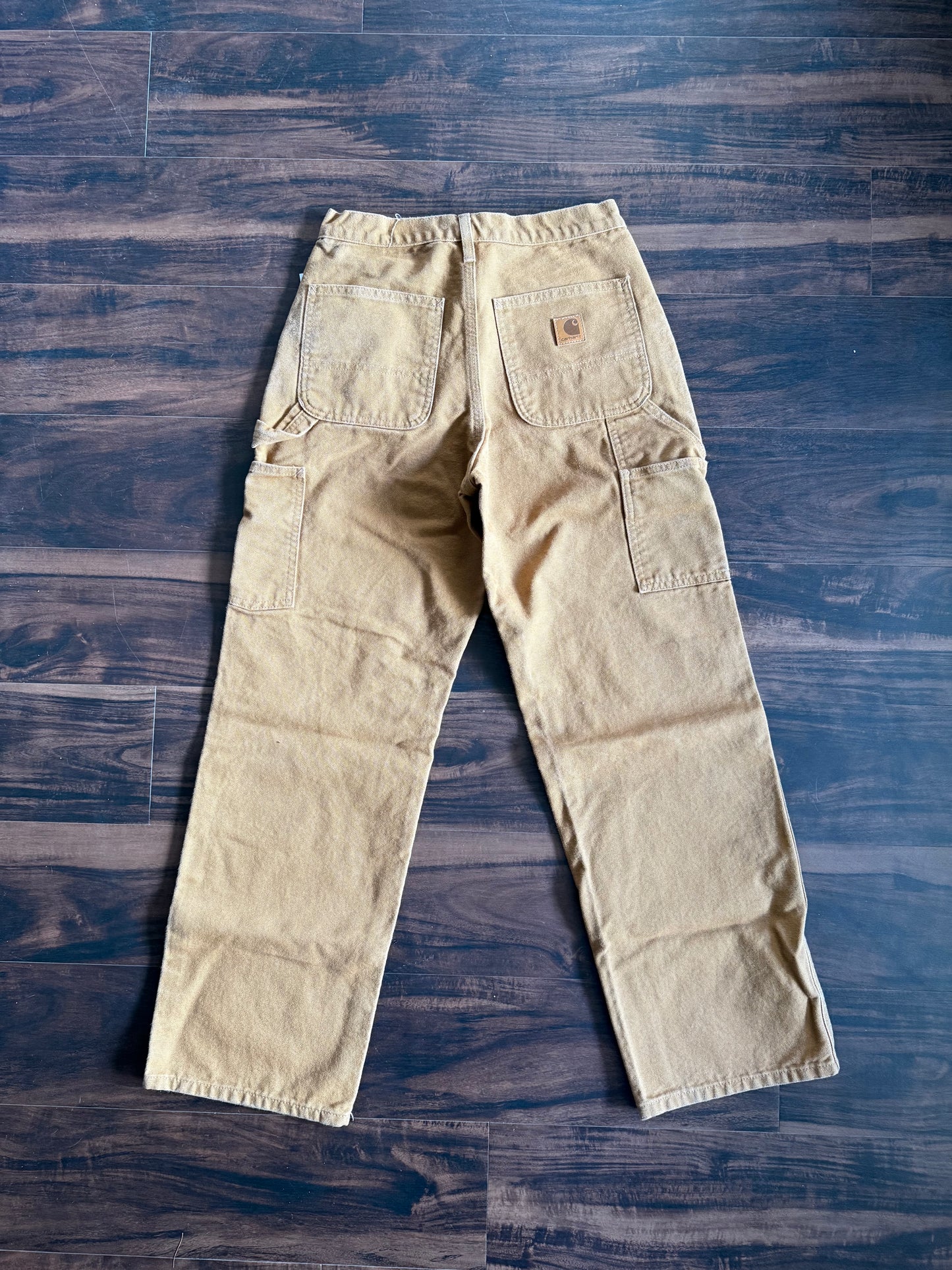 Vintage Carhartt Tan Cotton Canvas Carpenter Pants- 28x30