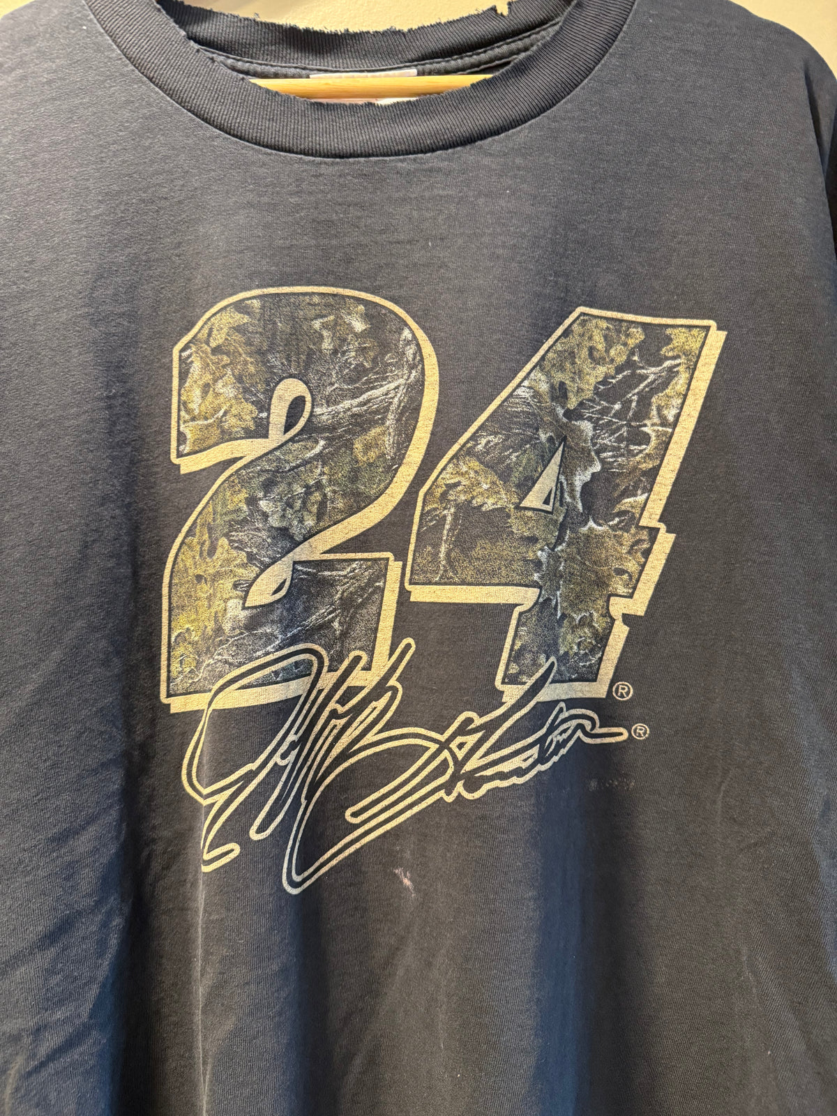 Vintage Competitors View NASCAR Jeff Gordon Black Tree Camo T-Shirt- XL