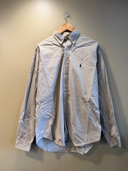 Vintage Polo Ralph Lauren Tan Button-Up Shirt- XL