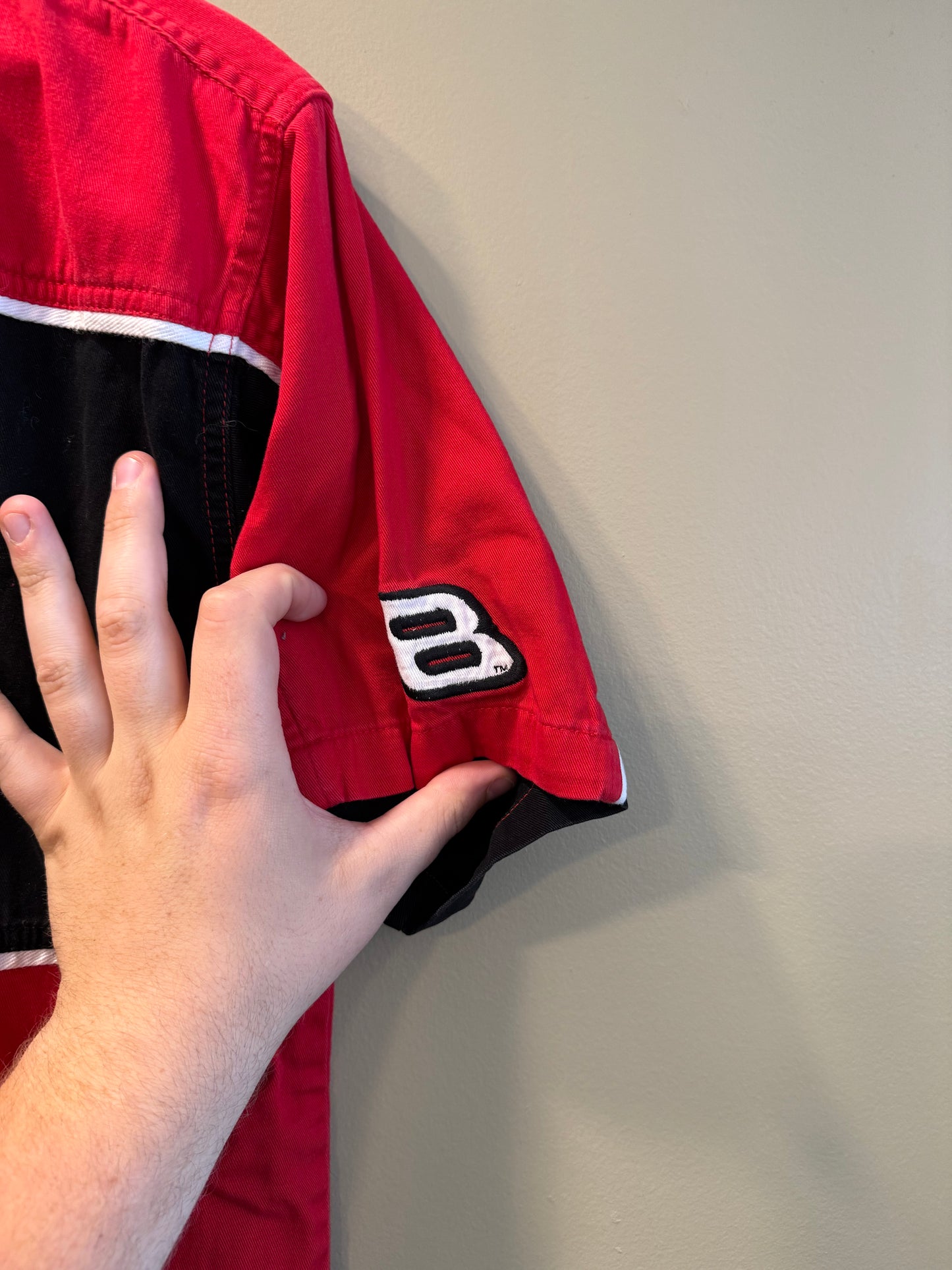 Vintage Budweiser Dale Earnhardt Jr. NASCAR Racing Button-Up Shirt- M