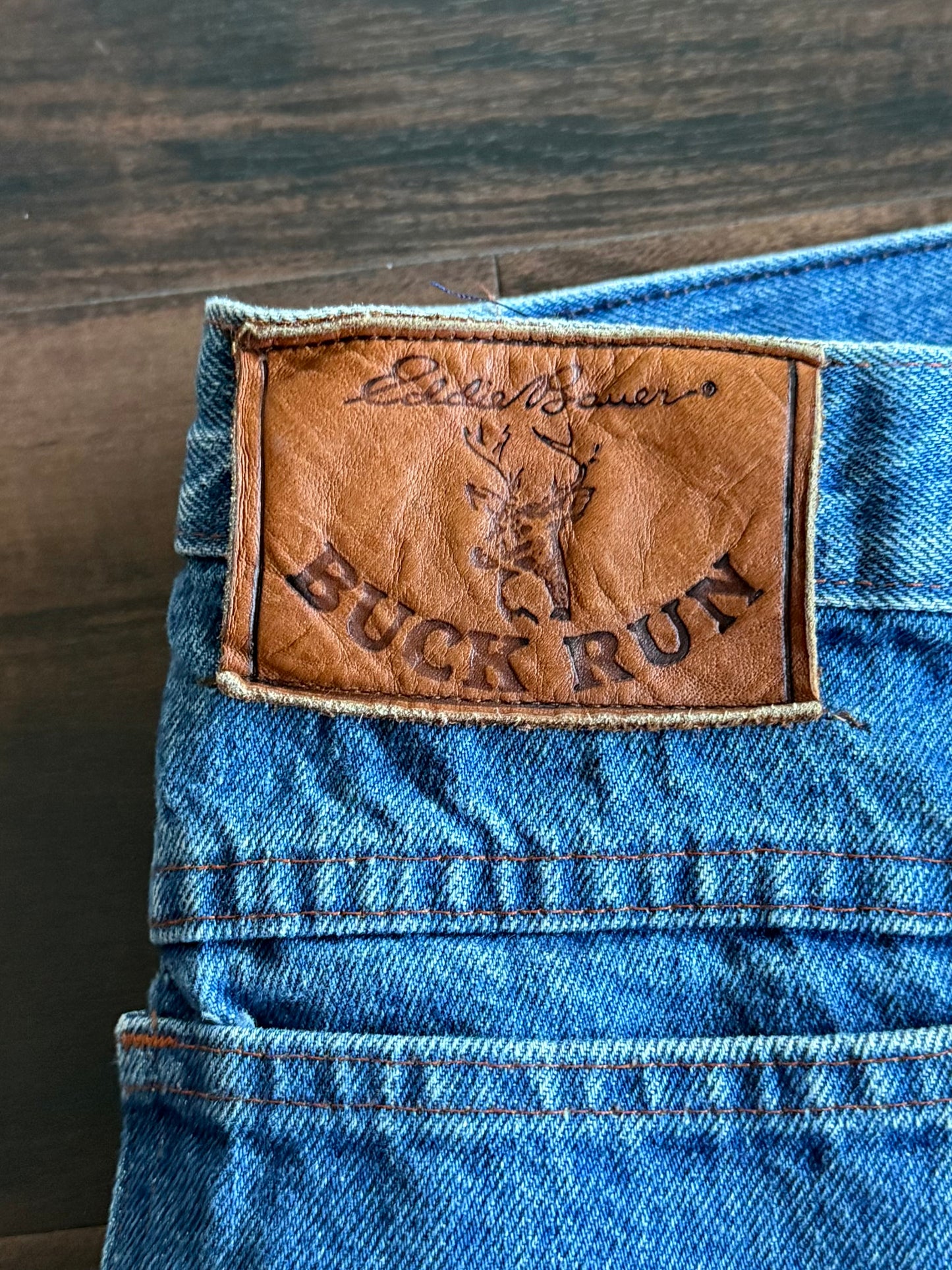 Vintage Eddie Bauer Buck Run Denim Jean Shorts- 32