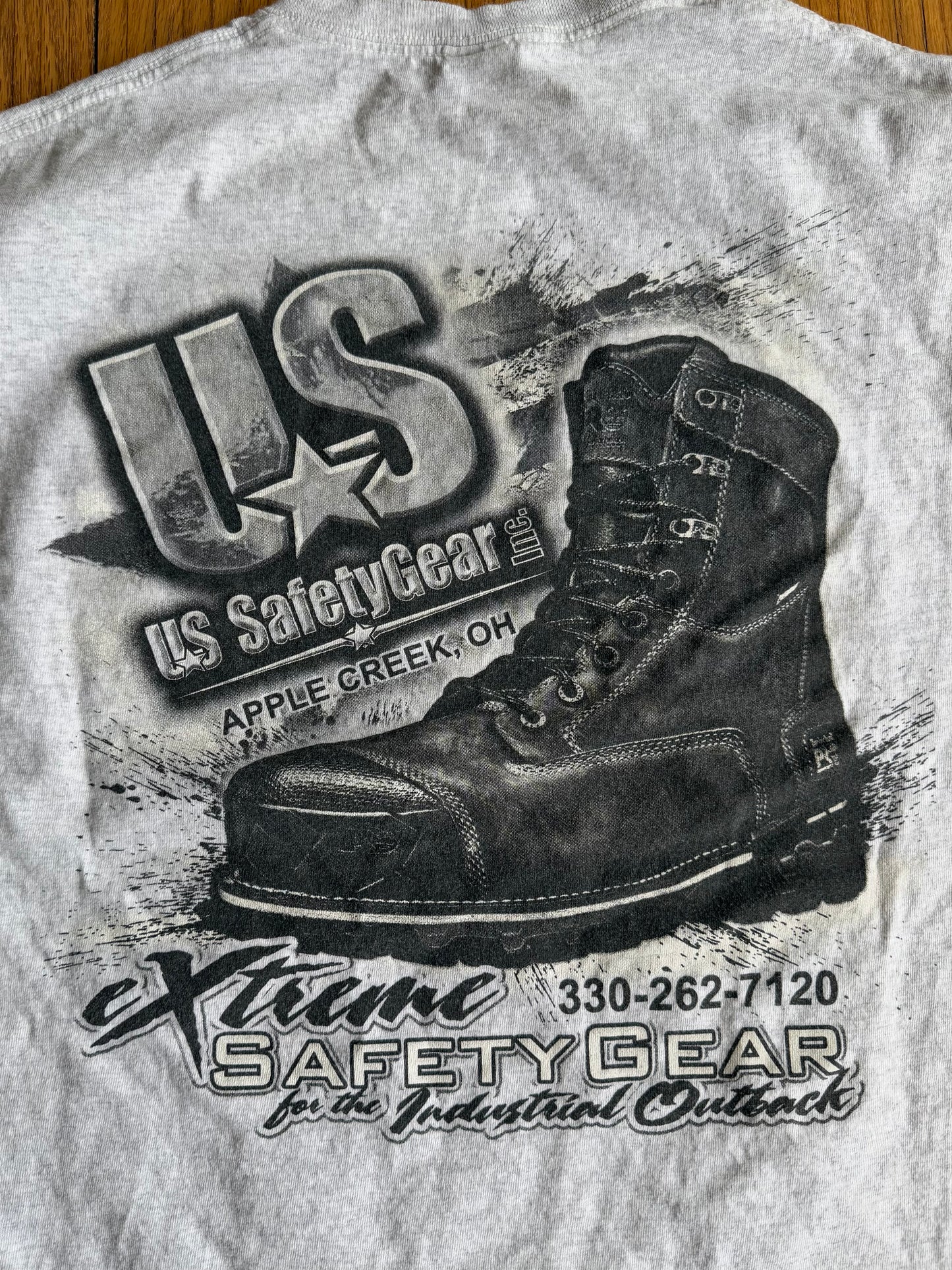 Vintage US Safety Gear Timberland Boot T-Shirt- L