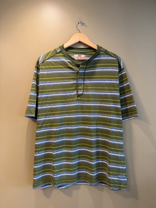 Vintage Levi’s Classic Jeanswear Striped Green T-Shirt- L