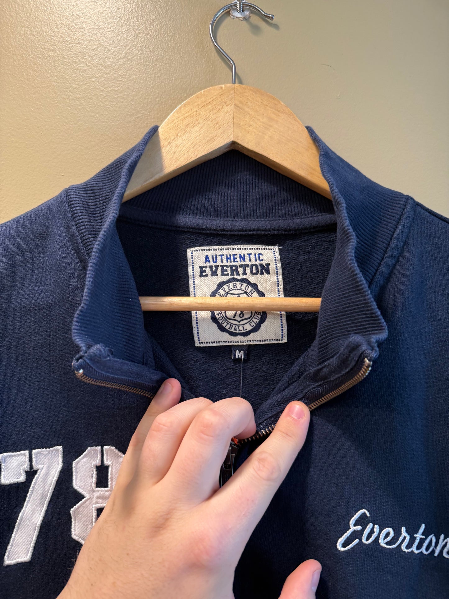 Vintage Everton FC Full-Zip Sweatshirt Jacket- M