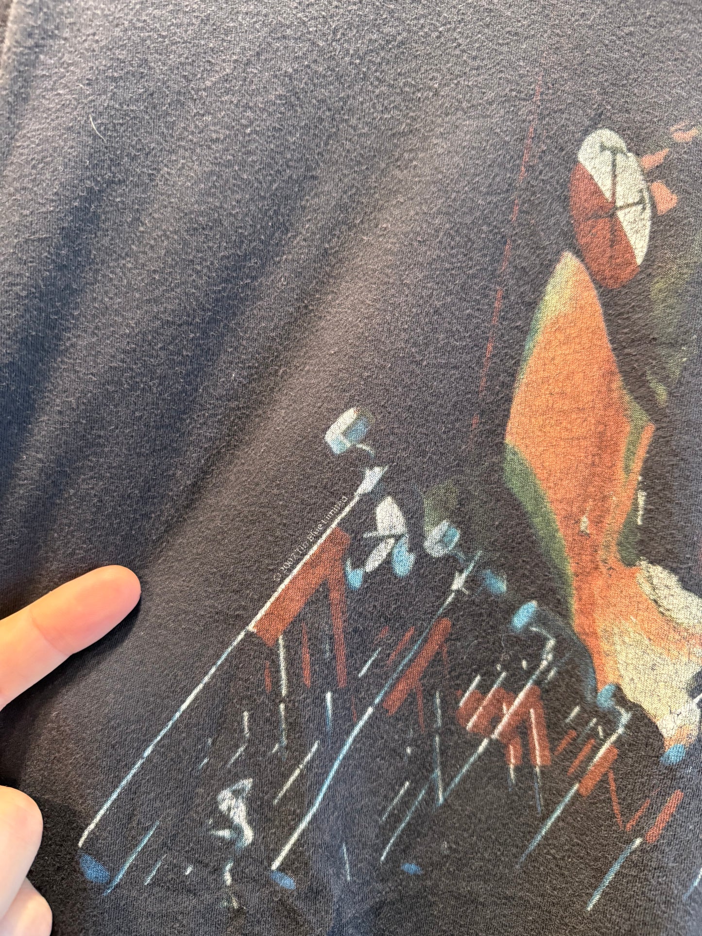Vintage Y2K Pink Floyd The Wall Black Cropped T-Shirt- XL