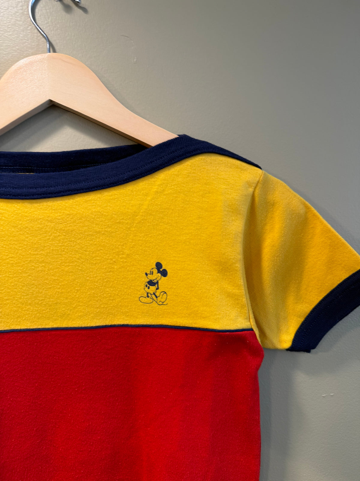 Vintage Disney Mickey Mouse Ringer T-Shirt- XS/S