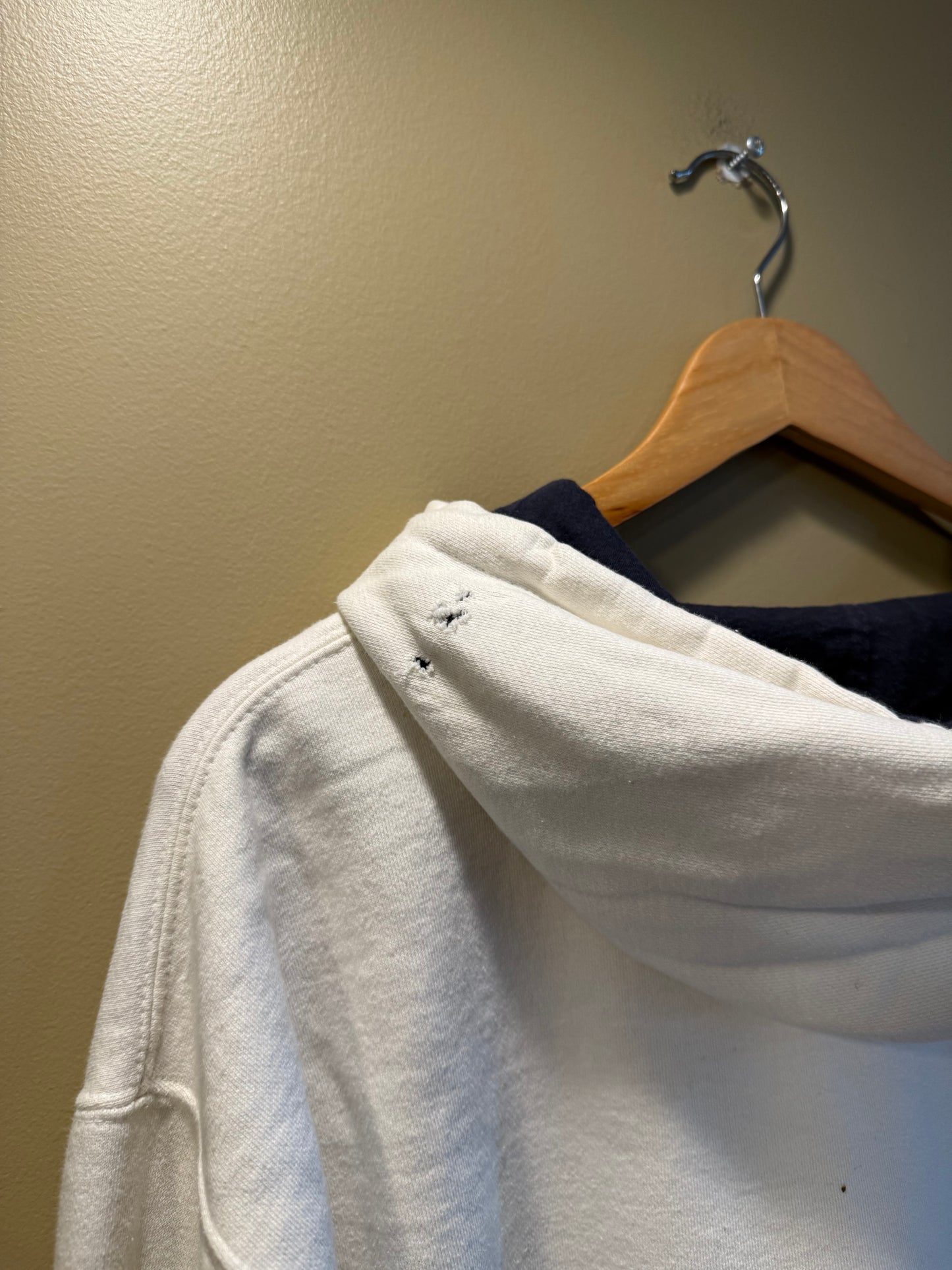 Vintage Billabong White Zip-Up Hoodie Sweatshirt- XL