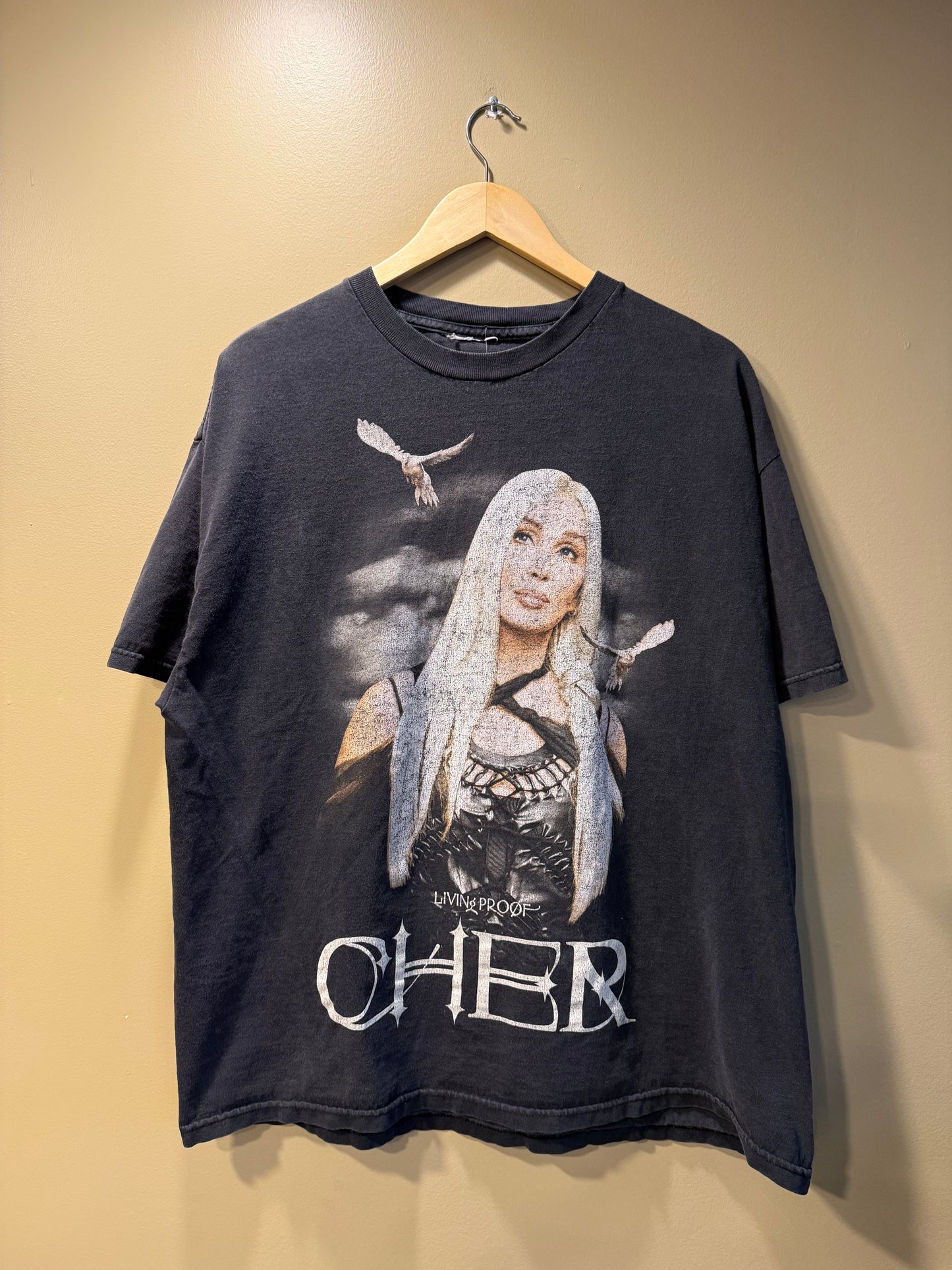 Vintage Y2K Cher Living Proof Tour T-Shirt- XL