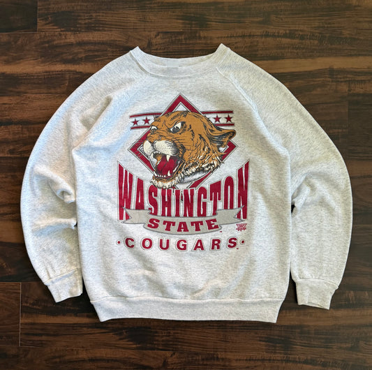 Vintage Washington State University Cougars Crewneck Sweatshirt- S