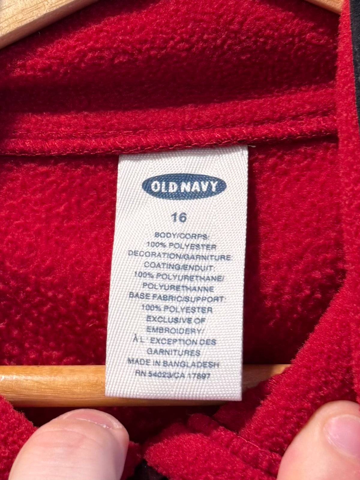 Vintage Old Navy Red Fleece Jacket- M