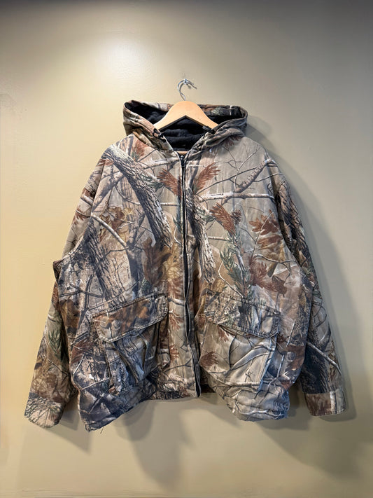 Vintage RealTree Camo Hooded Zip-Up Jacket- XXL