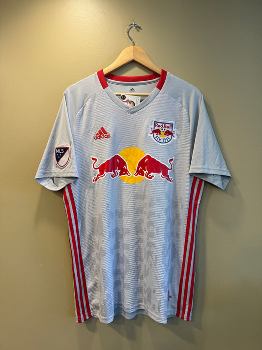 Vintage New York Red Bulls MLS Gray Soccer Jersey- L