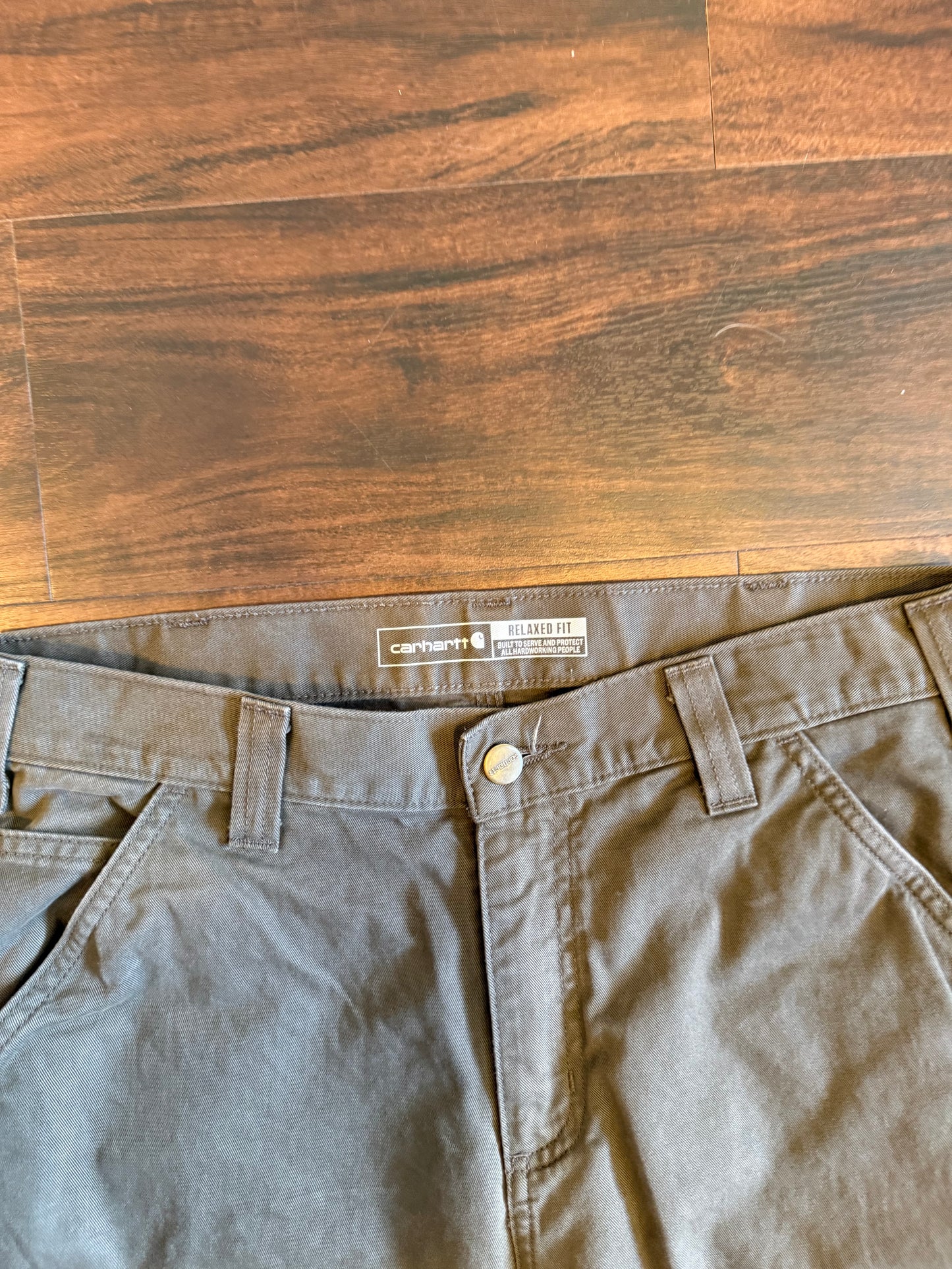 Vintage Carhartt Green Canvas Carpenter Pants- 31x31