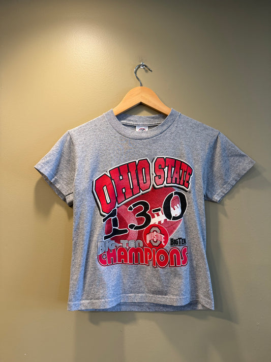 Vintage Ohio State University Buckeyes Big 10 Champions Baby Tee T-Shirt- S/M