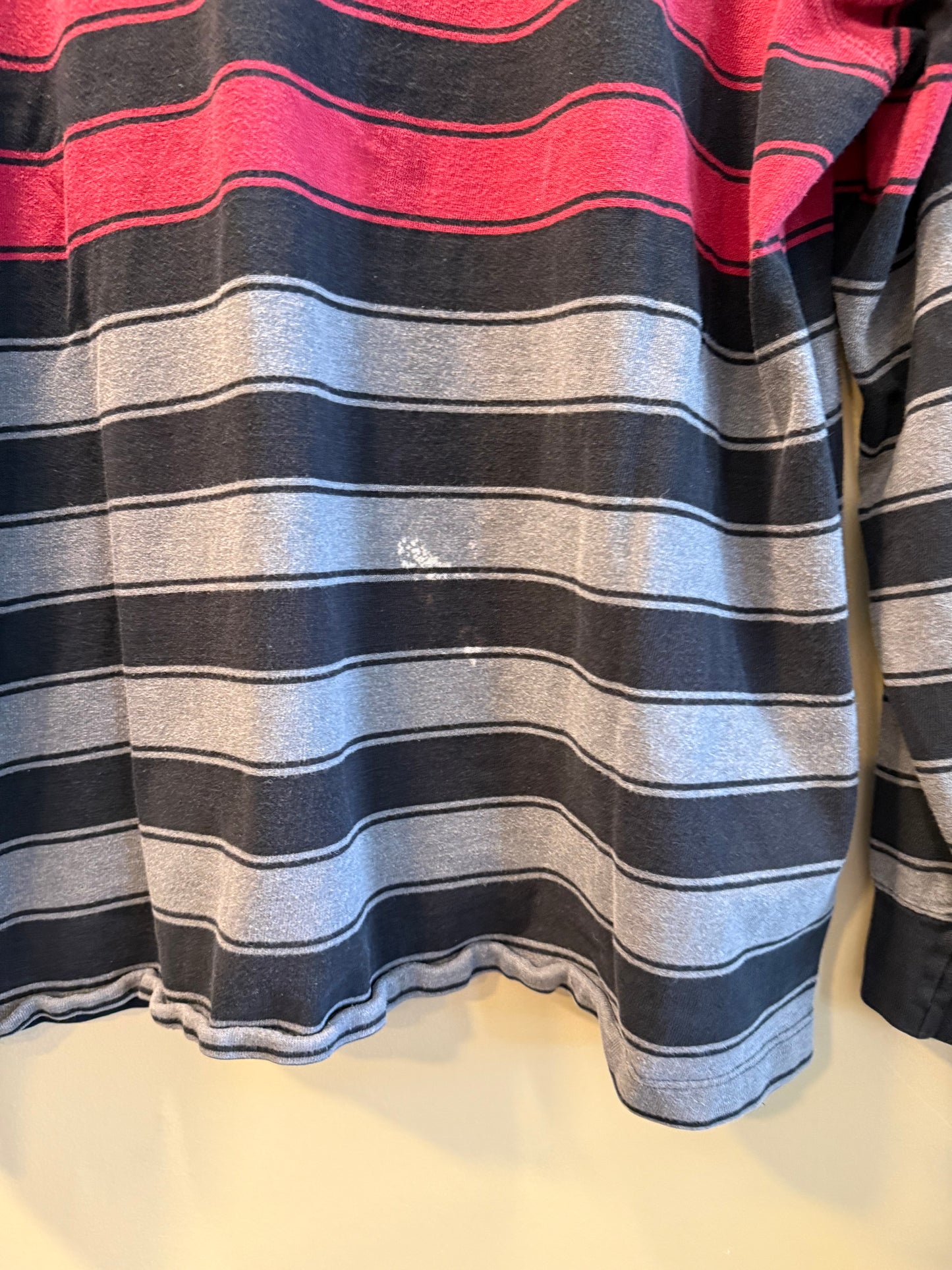 Vintage Y2K Denver Hayes Striped Polo Shirt- XXL