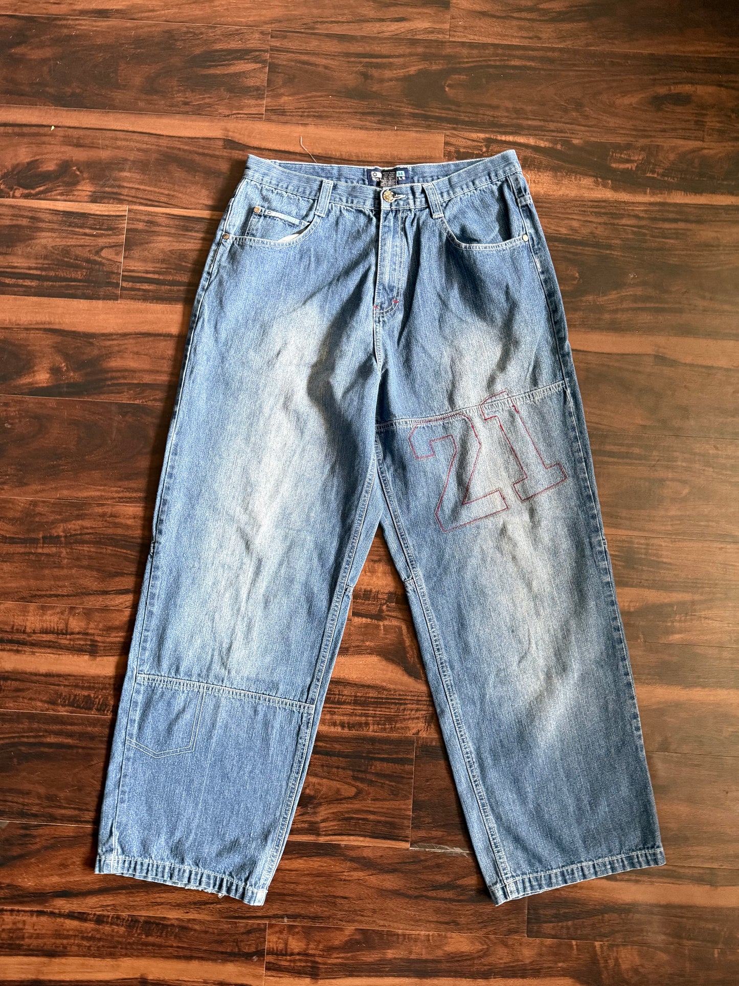 Vintage Y2K South Pole Baggy Streetwear Denim Jeans- 34x31