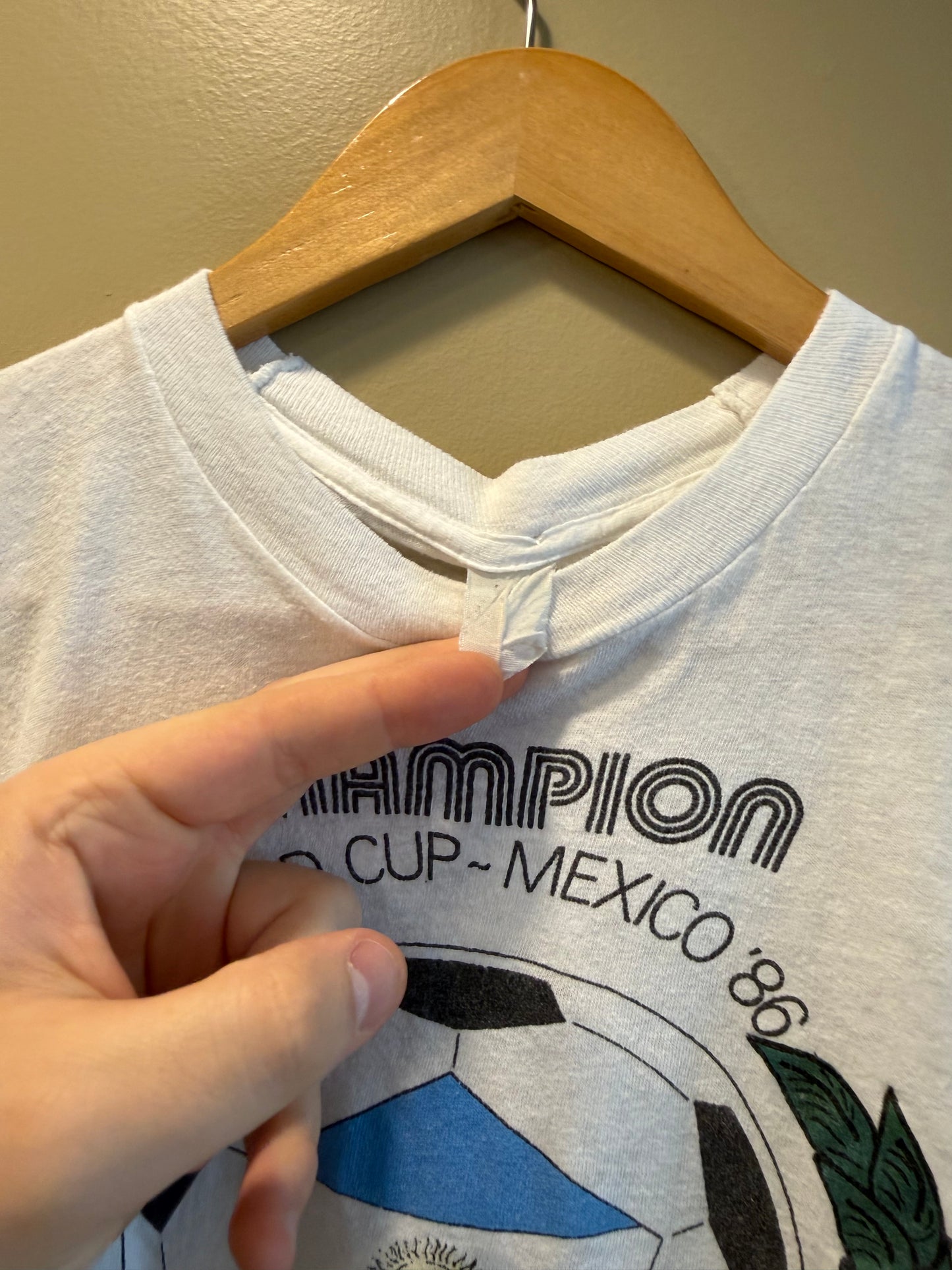 Vintage Argentina World Cup 86 Champion Hand Of God T-Shirt- M