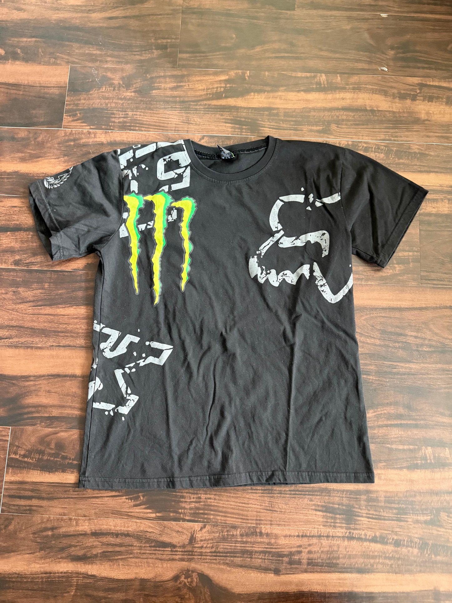 Vintage Y2K Monster Fox Racing T-Shirt-M