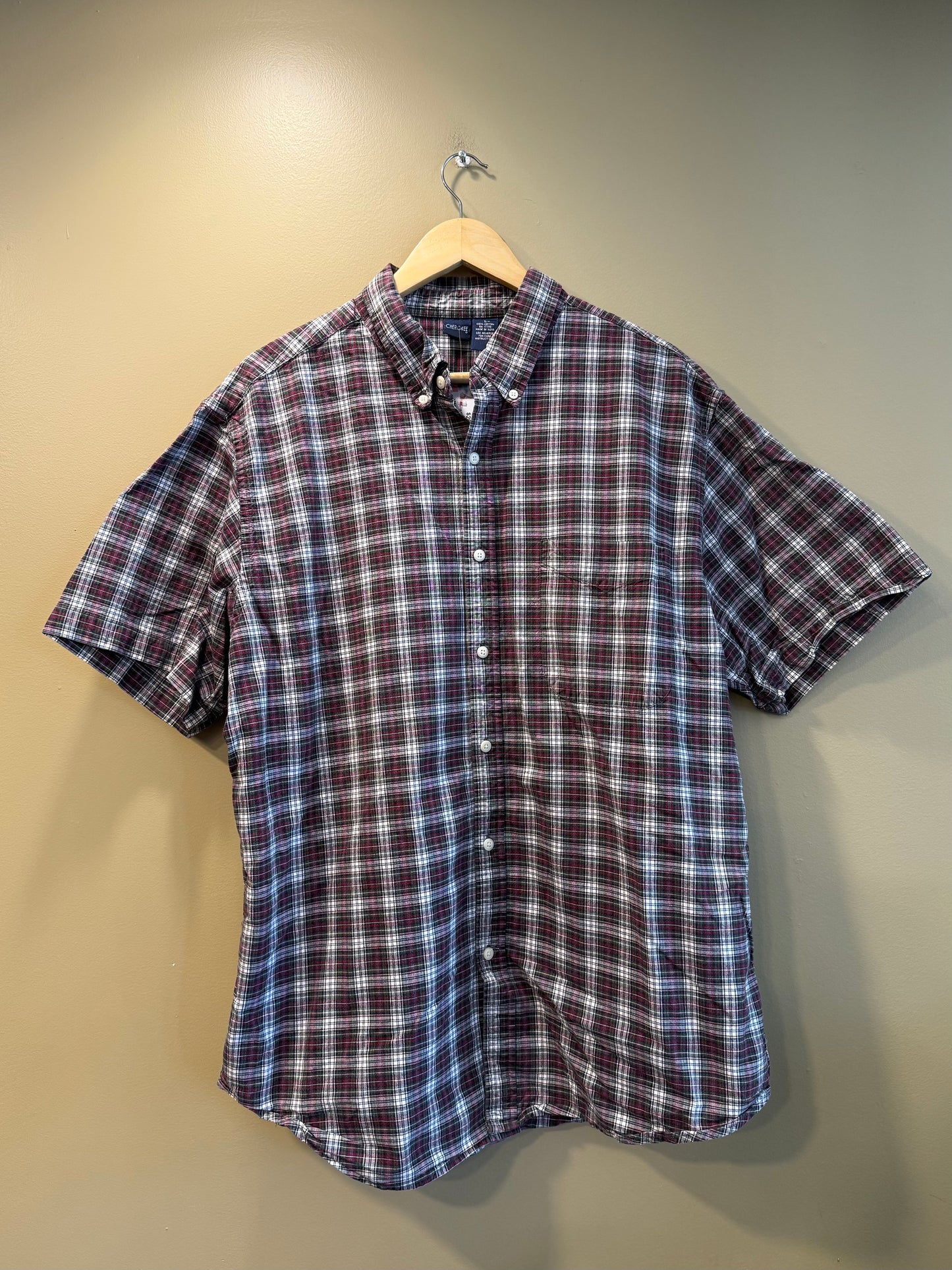 Vintage Cherokee Red Checkered Button-Up Shirt- L