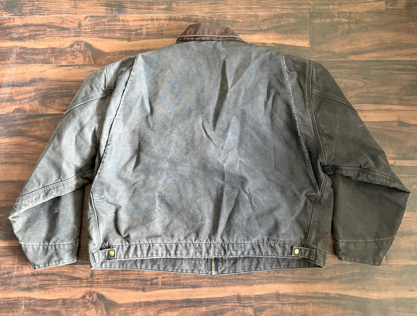 Vintage Carhartt Black Flannel Lined Detroit Jacket Size XXL