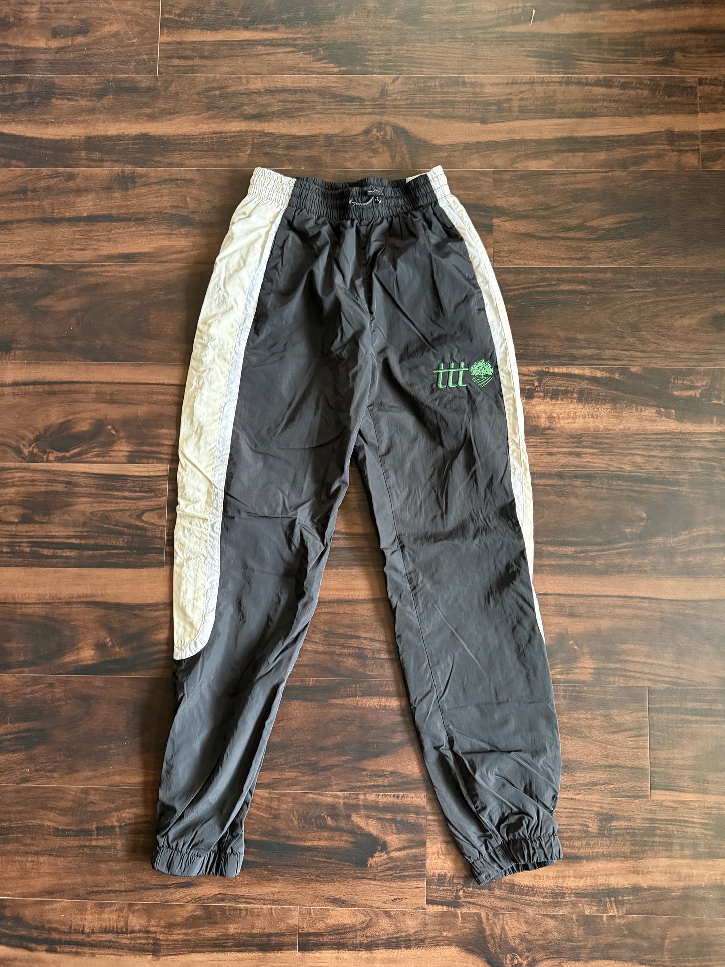 The Thrifting Tree Black & White Track Pants- S
