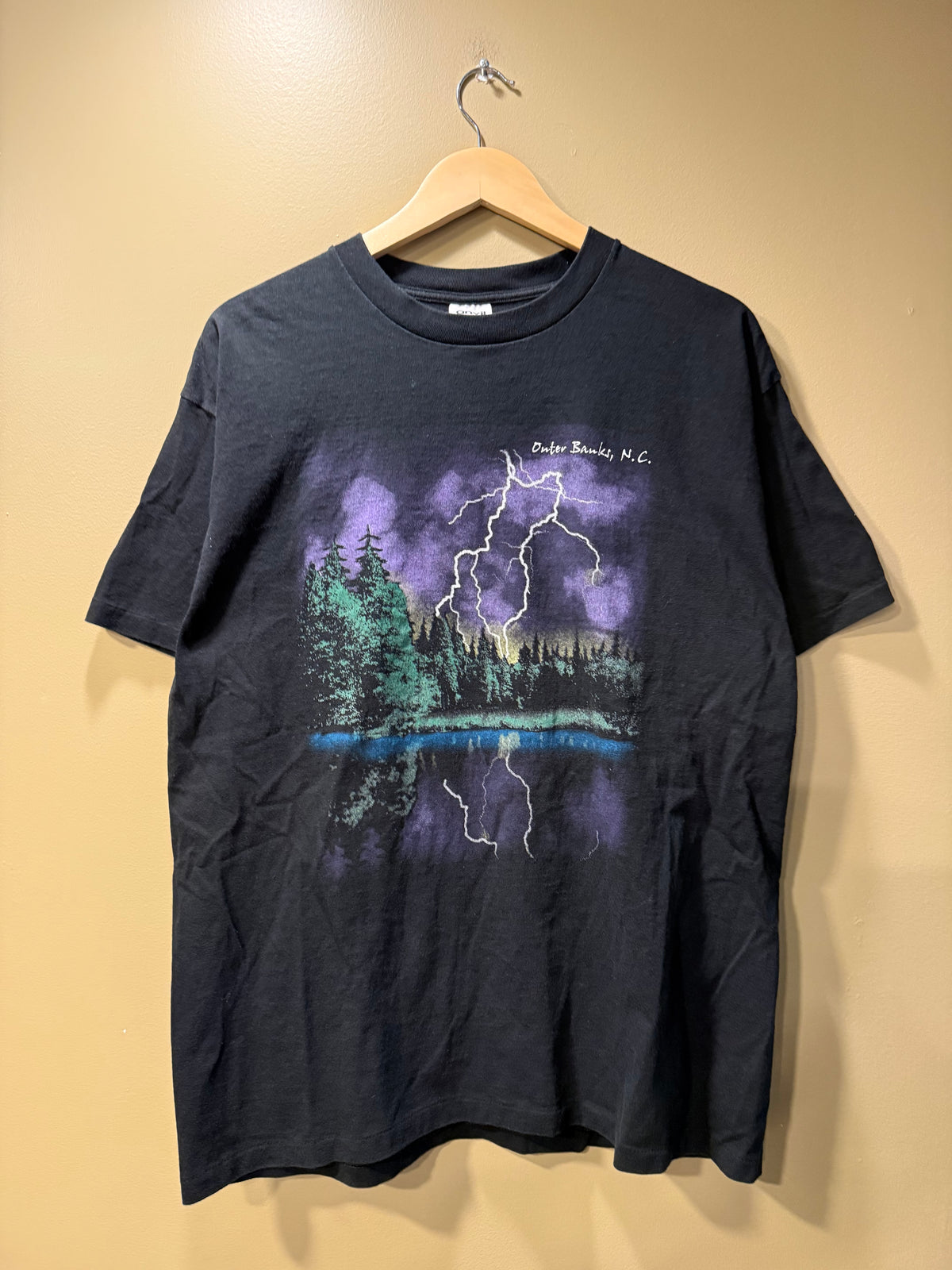 Vintage Outer Banks Lightning Nature T-Shirt- L